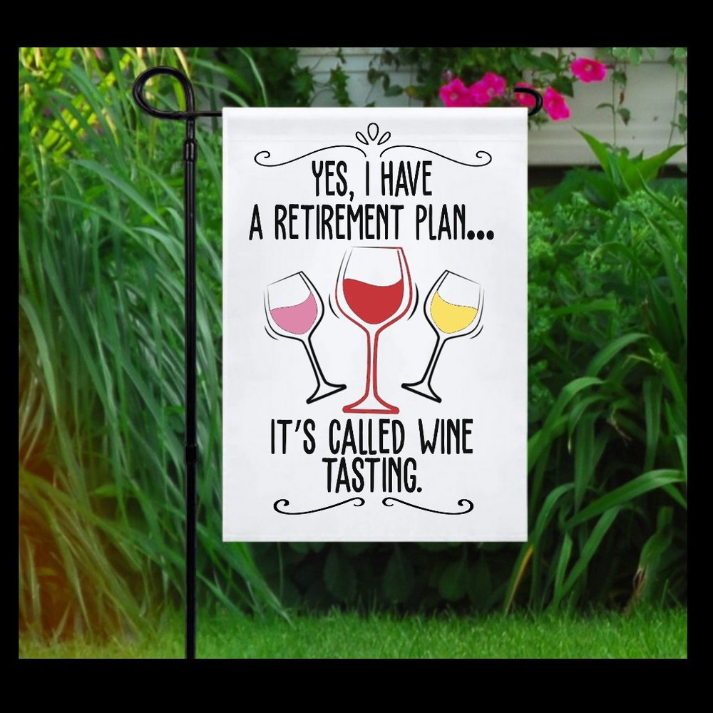 RETIREMENT Yard Flag Sign - Choose 1 of 3 - Wine, Circus, Enjoy Retireme…